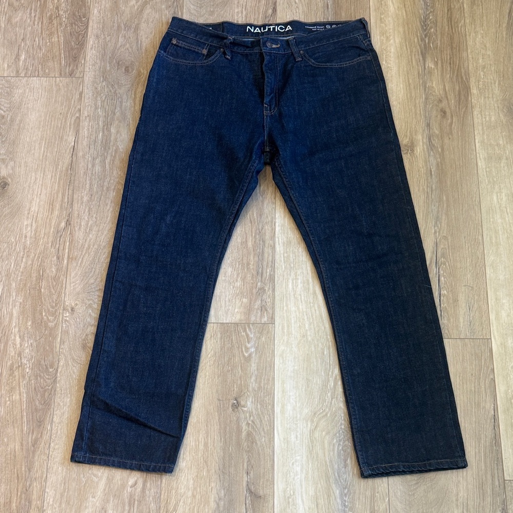 Nautica Men's Deep Indigo Straight Jeans